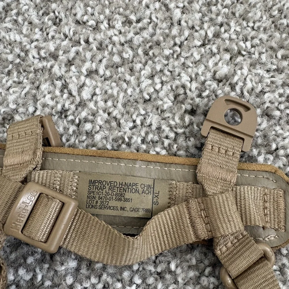USGI COYOTE IMPROVED H-NAPE CHIN STRAP ( no screws )